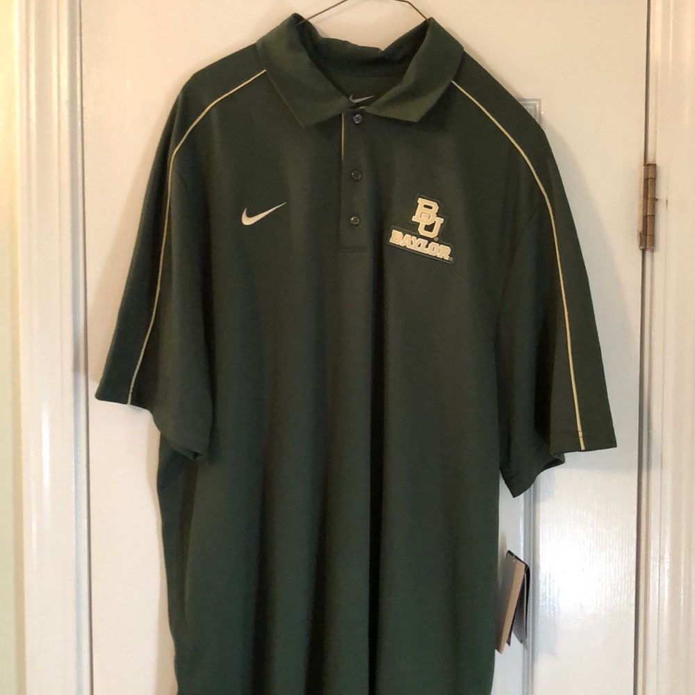 NWT Nike Baylor University Drfit Polo Sz Lg